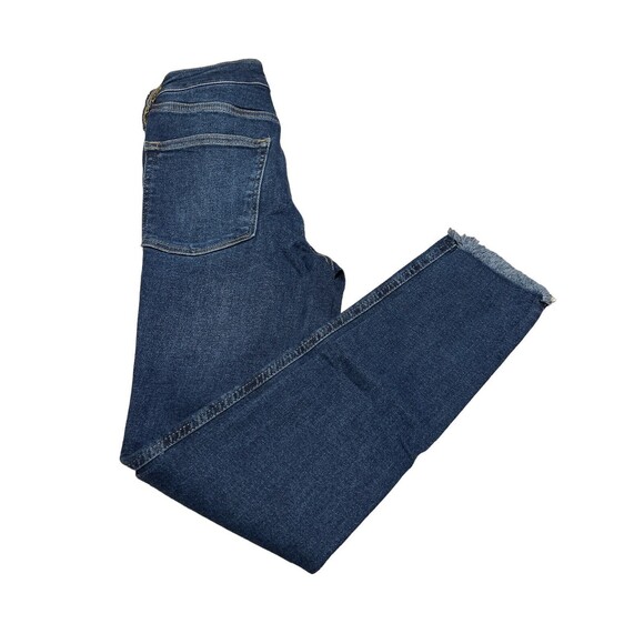 Free People Boho Raw Hem High Rise Jegging in Deep Indigo Blue- Size 27 NWT - Picture 3 of 13